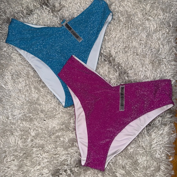Victorias Secret Pink Swim Shimmer Bikini Bottoms - Picture 1 of 1